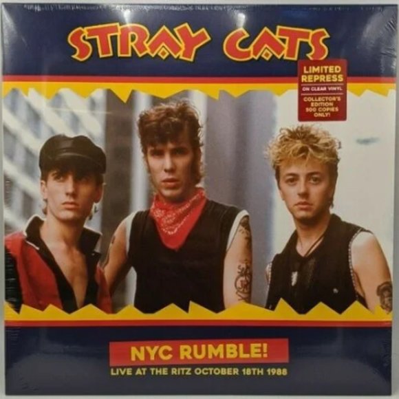 Stray Cats Live At The Ritz LP ~ Ltd Collector's Ed Clear Vinyl ~ New/Sealed! - Picture 2 of 2